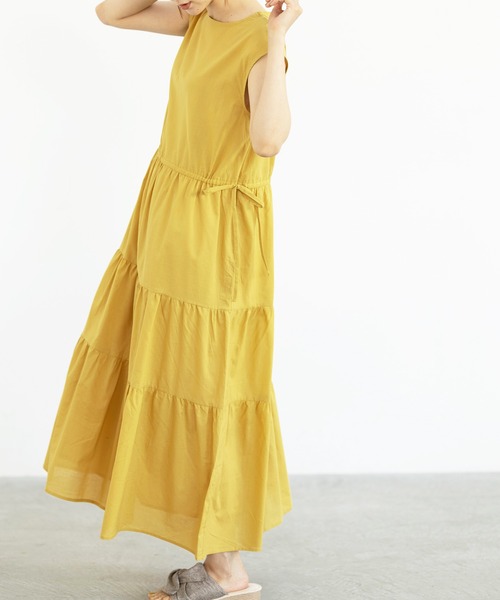 GeeRA（ジーラ）の「フレアーティアードワンピース（ワンピース・レディース・ブラック/イエロー/ブルー/ピンク・SMALL/MEDIUM/LARGE/X-LARGE/XX-LARGE）」の3枚目の写真