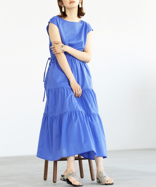 GeeRA（ジーラ）の「フレアーティアードワンピース（ワンピース・レディース・ブラック/イエロー/ブルー/ピンク・SMALL/MEDIUM/LARGE/X-LARGE/XX-LARGE）」の2枚目の写真