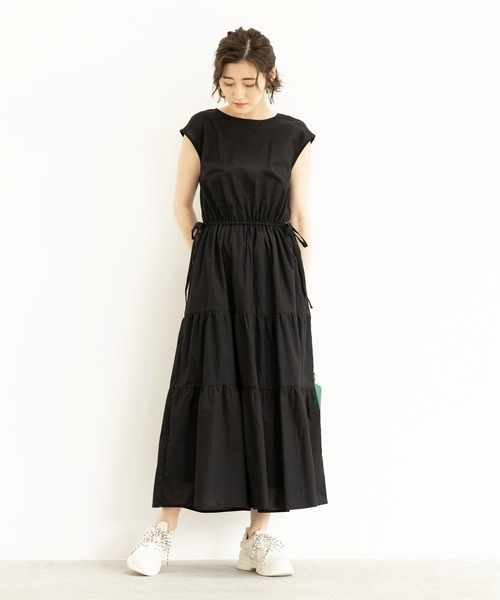 GeeRA（ジーラ）の「フレアーティアードワンピース（ワンピース・レディース・ブラック/イエロー/ブルー/ピンク・SMALL/MEDIUM/LARGE/X-LARGE/XX-LARGE）」の10枚目の写真