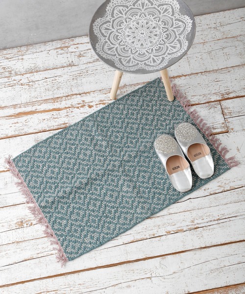 BIRTHDAY BAR(バースデイバー)の「Haim Floor Mat フロアマット(ラグ/マット・レディース・ブラウン/バイオレット/ターコイズブルー・フリー)」の3枚目の写真