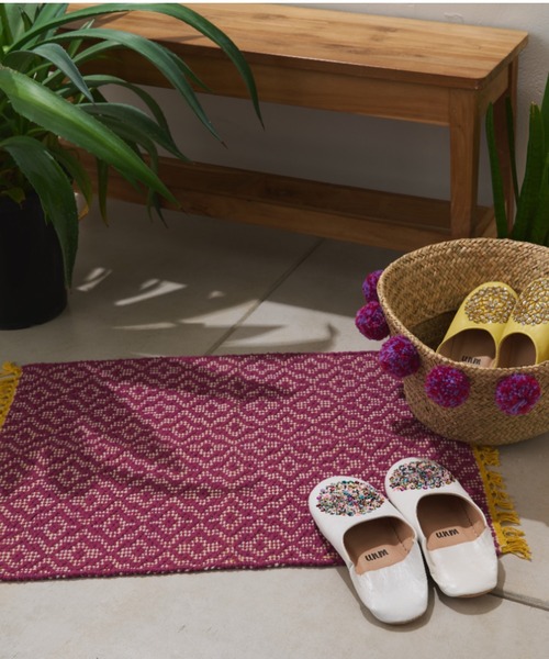 BIRTHDAY BAR(バースデイバー)の「Haim Floor Mat フロアマット(ラグ/マット・レディース・ブラウン/バイオレット/ターコイズブルー・フリー)」の10枚目の写真
