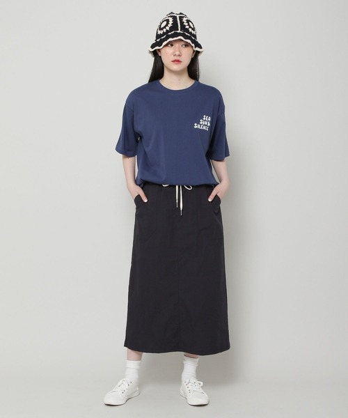 ALAND(エーランド)の「3.3Field Trip/TIEWAIST MIDIスカート 2297717(スカート・レディース・アイボリー/ネイビー/ベージュ・FREE)」の4枚目の写真