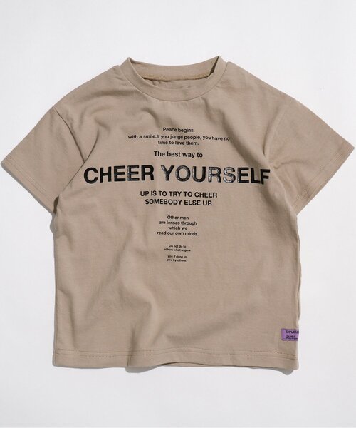 BREEZE by saori(ブリーズバイサオリ)の「/NET別注3色3柄ロゴTシャツ by saori(Tシャツ/カットソー・キッズ・ベージュ/サックスブルー/オフホワイト・100/140/110/130/90/120/150)」の3枚目の写真