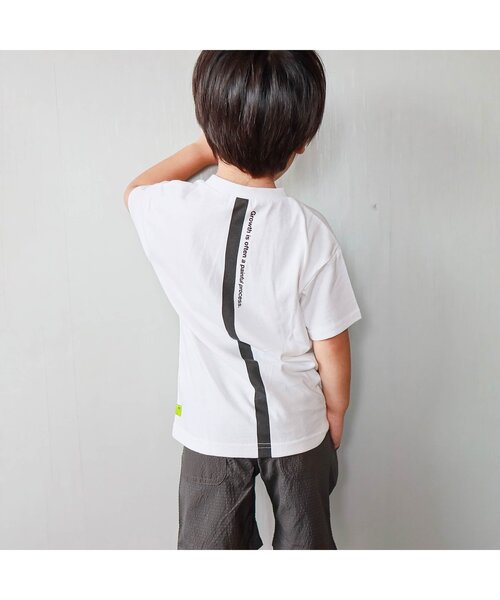 BREEZE by saori(ブリーズバイサオリ)の「/NET別注3色3柄ロゴTシャツ by saori(Tシャツ/カットソー・キッズ・ベージュ/サックスブルー/オフホワイト・100/140/110/130/90/120/150)」の6枚目の写真