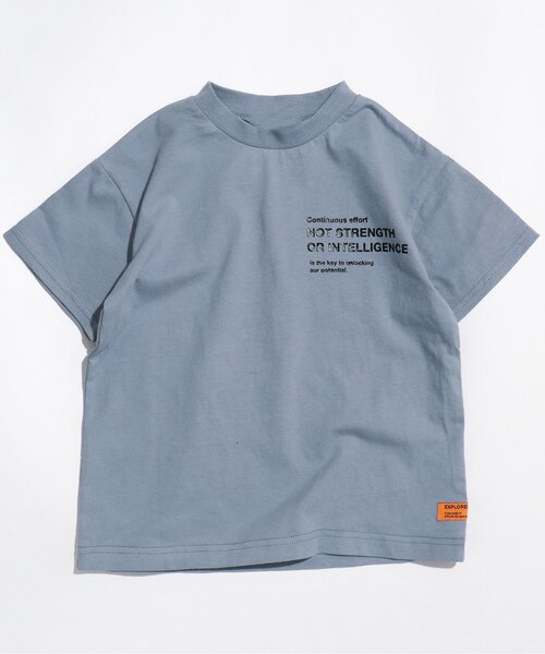 BREEZE by saori(ブリーズバイサオリ)の「/NET別注3色3柄ロゴTシャツ by saori(Tシャツ/カットソー・キッズ・ベージュ/サックスブルー/オフホワイト・100/140/110/130/90/120/150)」の17枚目の写真