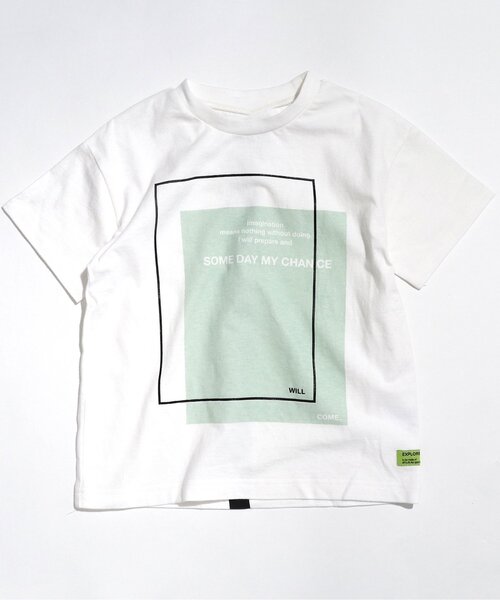 BREEZE by saori(ブリーズバイサオリ)の「/NET別注3色3柄ロゴTシャツ by saori(Tシャツ/カットソー・キッズ・ベージュ/サックスブルー/オフホワイト・100/140/110/130/90/120/150)」の4枚目の写真