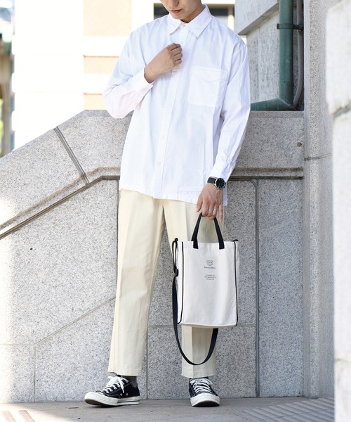 Beauty&Habit(ビューティアンドハビット)の「【Beauty&Habit】パイピング ロゴ ショルダーバッグ/2WAY Piping Logo Shoulder Bag(ショルダーバッグ・メンズ・ナチュラル・FREE)」の6枚目の写真