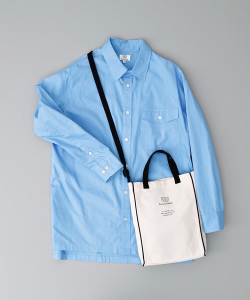 Beauty&Habit(ビューティアンドハビット)の「【Beauty&Habit】パイピング ロゴ ショルダーバッグ/2WAY Piping Logo Shoulder Bag(ショルダーバッグ・メンズ・ナチュラル・FREE)」の11枚目の写真