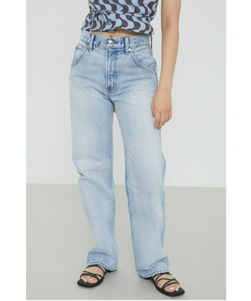 LAGUA GEM(ラグアジェム)の「PAINTER STRAIGHT DENIM ペインターストレートデニム(デニムパンツ・レディース・ワンウォッシュ/ライトブルー・26inch/22inch/23inch/24inch/25inch)」の18枚目の写真