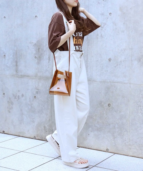 HONEYSUCKLE ROSE(ハニーサックルローズ)の「【HONEYSUCKLE ROSE】配色ロゴプリントTシャツ(Tシャツ/カットソー・レディース・ブラウン/ホワイト/グレー・L/M)」の8枚目の写真