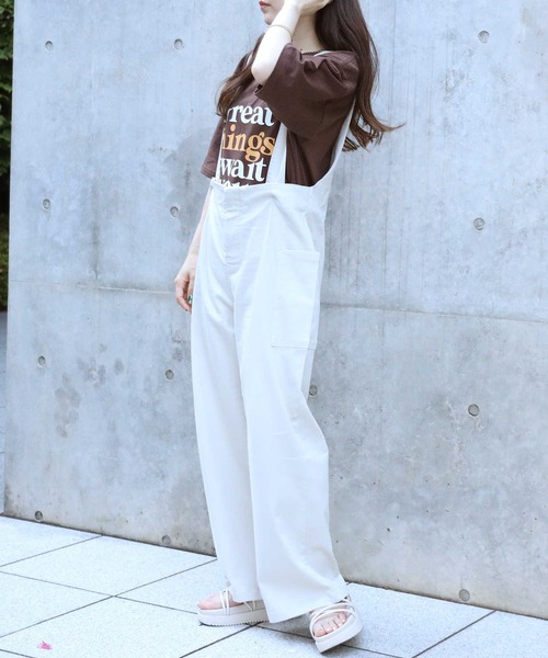 HONEYSUCKLE ROSE(ハニーサックルローズ)の「【HONEYSUCKLE ROSE】配色ロゴプリントTシャツ(Tシャツ/カットソー・レディース・ブラウン/ホワイト/グレー・L/M)」の10枚目の写真