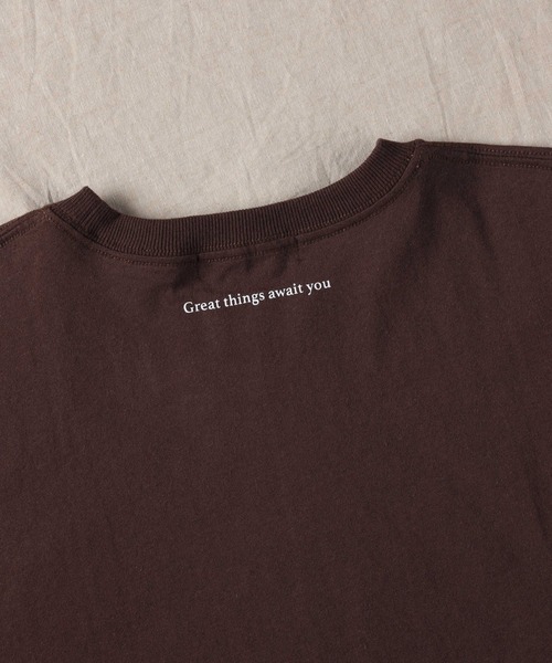 HONEYSUCKLE ROSE(ハニーサックルローズ)の「【HONEYSUCKLE ROSE】配色ロゴプリントTシャツ(Tシャツ/カットソー・レディース・ブラウン/ホワイト/グレー・L/M)」の14枚目の写真