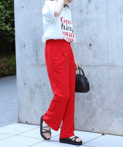 HONEYSUCKLE ROSE(ハニーサックルローズ)の「【HONEYSUCKLE ROSE】配色ロゴプリントTシャツ(Tシャツ/カットソー・レディース・ブラウン/ホワイト/グレー・L/M)」の16枚目の写真