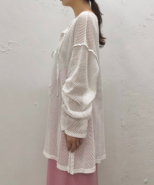 Kastane（カスタネ）の「メッシュ2WAYオーバーカーディガン（カーディガン/ボレロ・レディース・オフホワイト/ブラック/ベージュ・FREE）」の12枚目の写真