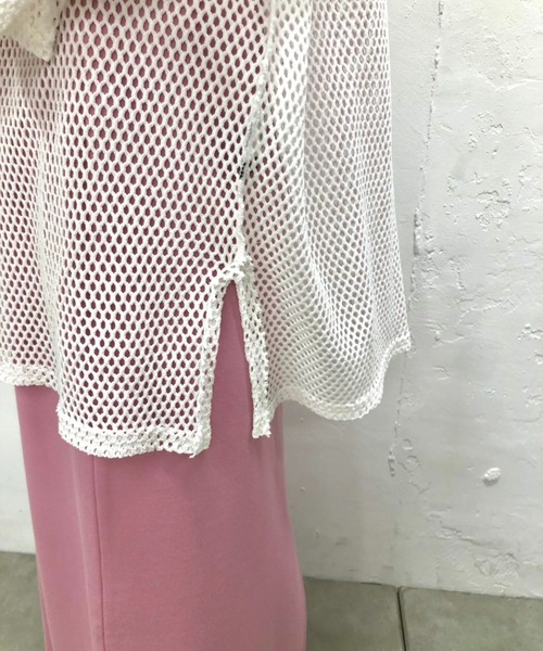 Kastane（カスタネ）の「メッシュ2WAYオーバーカーディガン（カーディガン/ボレロ・レディース・オフホワイト/ブラック/ベージュ・FREE）」の15枚目の写真