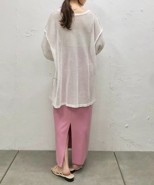 Kastane（カスタネ）の「メッシュ2WAYオーバーカーディガン（カーディガン/ボレロ・レディース・オフホワイト/ブラック/ベージュ・FREE）」の10枚目の写真