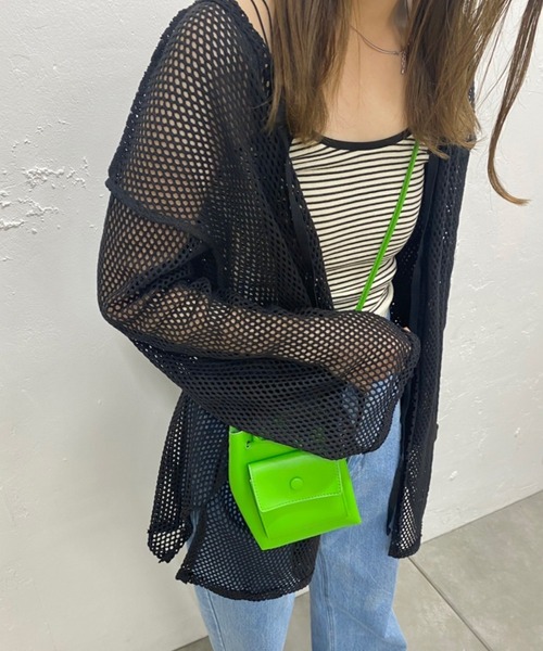 Kastane（カスタネ）の「メッシュ2WAYオーバーカーディガン（カーディガン/ボレロ・レディース・オフホワイト/ブラック/ベージュ・FREE）」の18枚目の写真