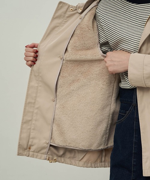 ROPE' PICNIC（ロペピクニック）の「撥水・花粉ガード/ライナー付きマウンテンパーカー/リンクコーデ（マウンテンパーカー・レディース・ベージュ/ネイビー/カーキ/ワイン・40/38）」の18枚目の写真