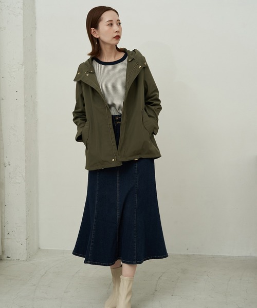 ROPE' PICNIC（ロペピクニック）の「撥水・花粉ガード/ライナー付きマウンテンパーカー/リンクコーデ（マウンテンパーカー・レディース・ベージュ/ネイビー/カーキ/ワイン・40/38）」の16枚目の写真