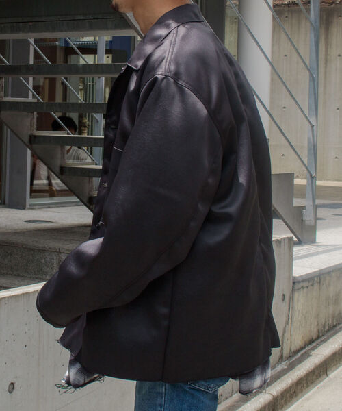 GLOSTER(グロスター)の「【GLOSTER/グロスター】フェイクレザー カバーオール SDGs(ブルゾン・メンズ・ブラック・M/L)」の3枚目の写真