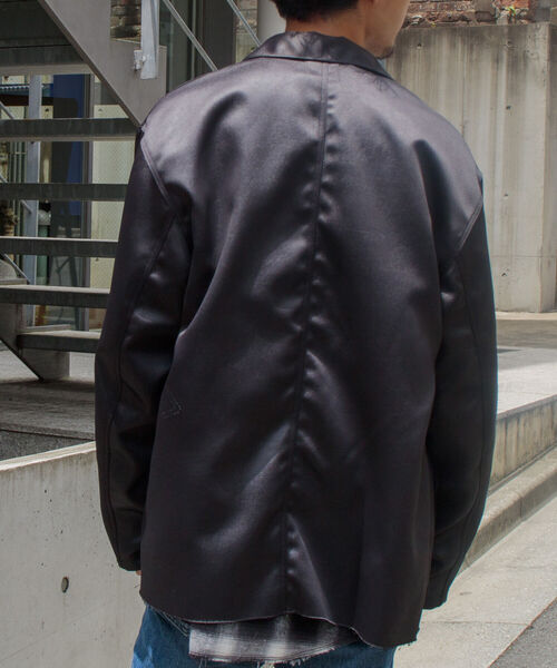 GLOSTER(グロスター)の「【GLOSTER/グロスター】フェイクレザー カバーオール SDGs(ブルゾン・メンズ・ブラック・M/L)」の4枚目の写真