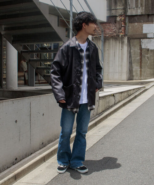 GLOSTER(グロスター)の「【GLOSTER/グロスター】フェイクレザー カバーオール SDGs(ブルゾン・メンズ・ブラック・M/L)」の6枚目の写真