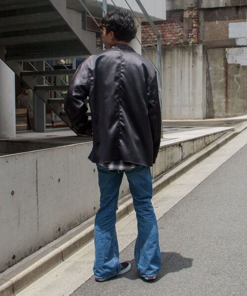 GLOSTER(グロスター)の「【GLOSTER/グロスター】フェイクレザー カバーオール SDGs(ブルゾン・メンズ・ブラック・M/L)」の8枚目の写真