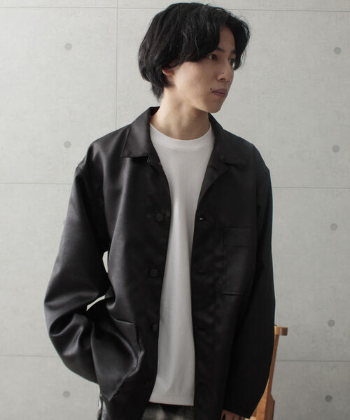 GLOSTER(グロスター)の「【GLOSTER/グロスター】フェイクレザー カバーオール SDGs(ブルゾン・メンズ・ブラック・M/L)」の16枚目の写真