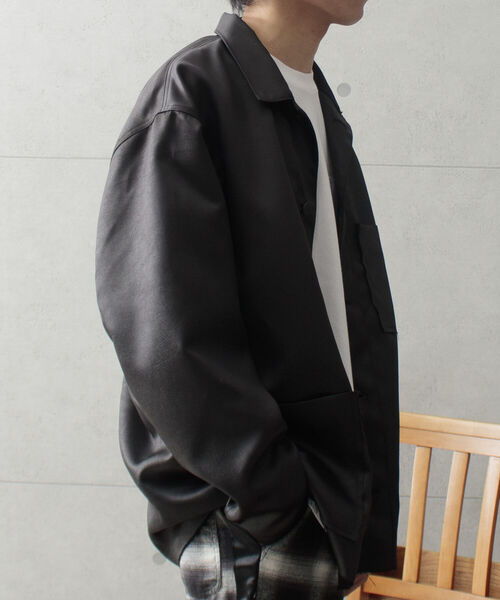 GLOSTER(グロスター)の「【GLOSTER/グロスター】フェイクレザー カバーオール SDGs(ブルゾン・メンズ・ブラック・M/L)」の17枚目の写真