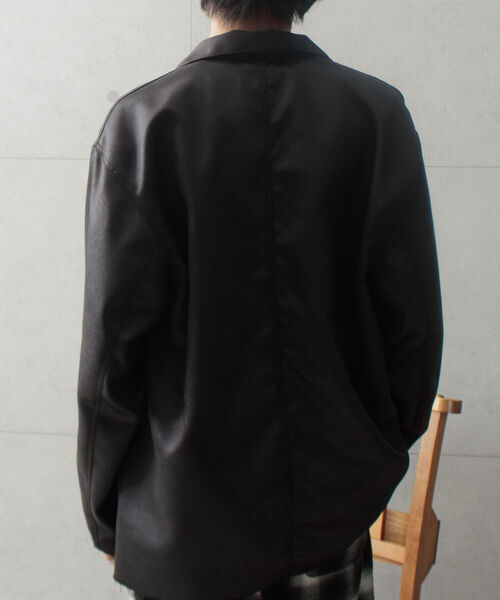 GLOSTER(グロスター)の「【GLOSTER/グロスター】フェイクレザー カバーオール SDGs(ブルゾン・メンズ・ブラック・M/L)」の19枚目の写真