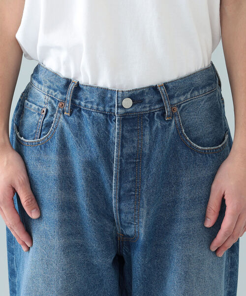 BEAMS（ビームス）の「BEAMS / ダメージ ワイドデニム（その他パンツ・メンズ・ブラック系その他4/インディゴブルー・M/L/S/XL）」の12枚目の写真