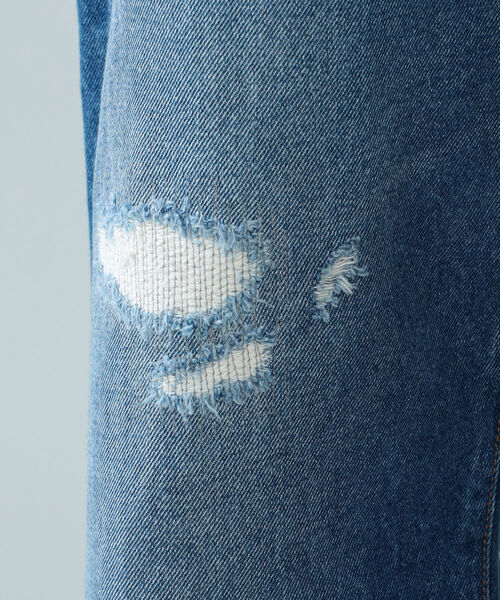 BEAMS（ビームス）の「BEAMS / ダメージ ワイドデニム（その他パンツ・メンズ・ブラック系その他4/インディゴブルー・M/L/S/XL）」の15枚目の写真