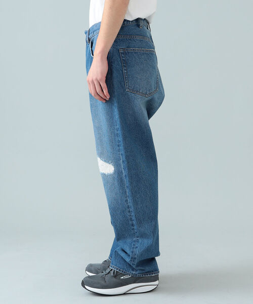BEAMS（ビームス）の「BEAMS / ダメージ ワイドデニム（その他パンツ・メンズ・ブラック系その他4/インディゴブルー・M/L/S/XL）」の18枚目の写真