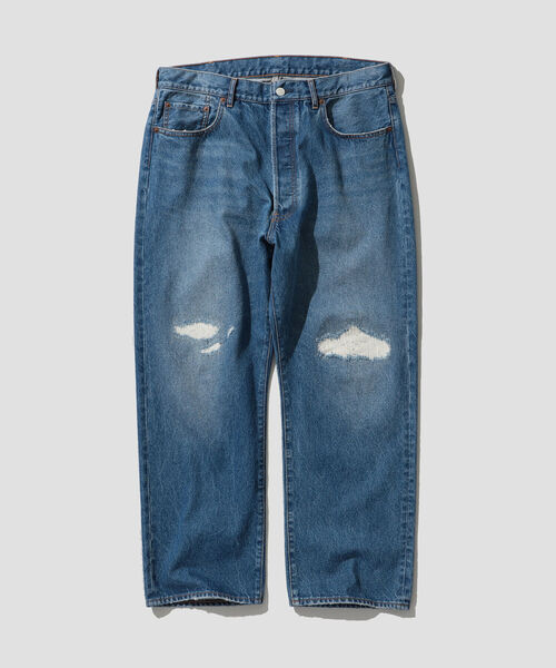 BEAMS（ビームス）の「BEAMS / ダメージ ワイドデニム（その他パンツ・メンズ・ブラック系その他4/インディゴブルー・M/L/S/XL）」の21枚目の写真