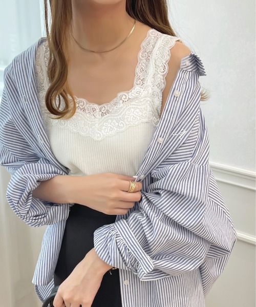 apres jour（アプレジュール）の「レースタンクインナー【ZOZOTOWN限定アイテム】（タンクトップ・レディース・アイボリー/ブラック/オフホワイト・X-LARGE/フリー）」の4枚目の写真