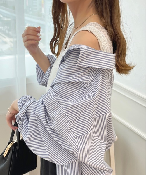 apres jour（アプレジュール）の「レースタンクインナー【ZOZOTOWN限定アイテム】（タンクトップ・レディース・アイボリー/ブラック/オフホワイト・X-LARGE/フリー）」の6枚目の写真