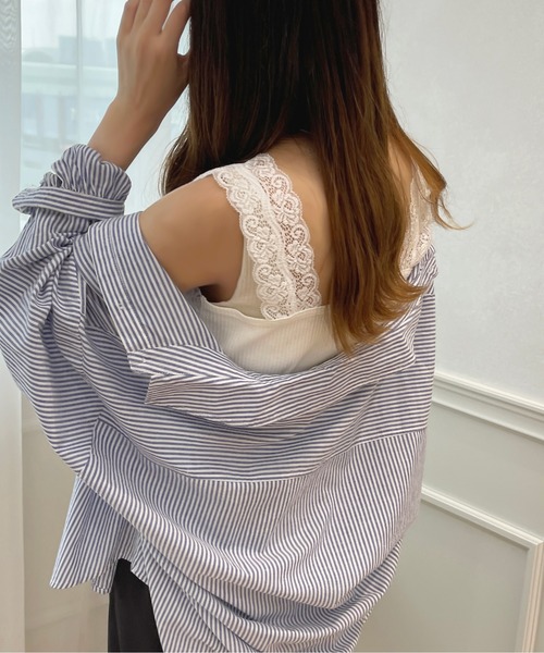 apres jour（アプレジュール）の「レースタンクインナー【ZOZOTOWN限定アイテム】（タンクトップ・レディース・アイボリー/ブラック/オフホワイト・X-LARGE/フリー）」の7枚目の写真