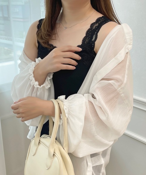 apres jour（アプレジュール）の「レースタンクインナー【ZOZOTOWN限定アイテム】（タンクトップ・レディース・アイボリー/ブラック/オフホワイト・X-LARGE/フリー）」の17枚目の写真