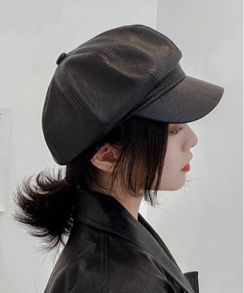 gossip!ロサンゼルス(ゴシップロサンゼルス)の「キャスケット 合成皮革(キャスケット・レディース・ブラック・FREE)」の4枚目の写真