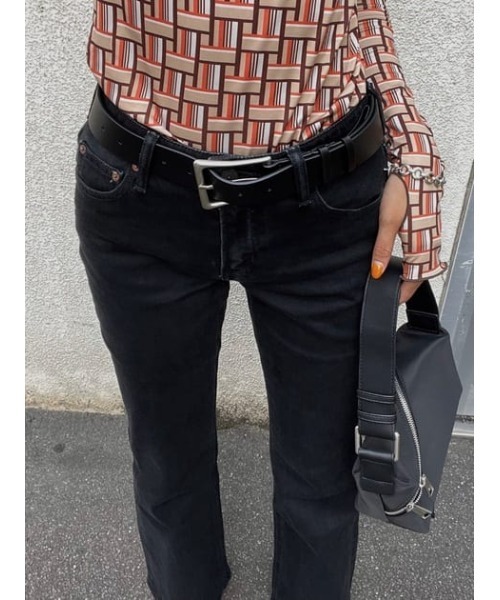 SLY（スライ）の「WIDE BUCKLE LEATHER BELT ワイドバックル レザー ベルト（ベルト・レディース・ブラック/ブラウン・FREE）」の19枚目の写真