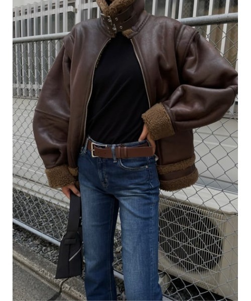 SLY（スライ）の「WIDE BUCKLE LEATHER BELT ワイドバックル レザー ベルト（ベルト・レディース・ブラック/ブラウン・FREE）」の20枚目の写真