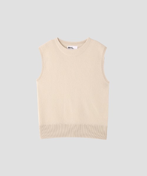 MHL.（エムエイチエル）の「FELTED DRY WOOL（ベスト・メンズ・ネイビー/オフホワイト・LARGE/MEDIUM）」の8枚目の写真