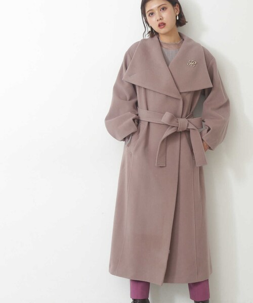 ◇リサイクルウールビッグスタンドカラーコート