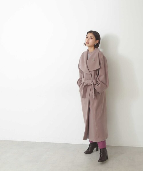 ◇リサイクルウールビッグスタンドカラーコート