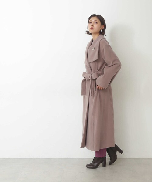 ◇リサイクルウールビッグスタンドカラーコート