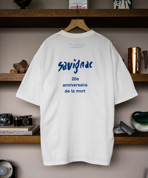 SAVIGAC / サビニャック】別注 Vacances a Trouville プリント Tシャツ