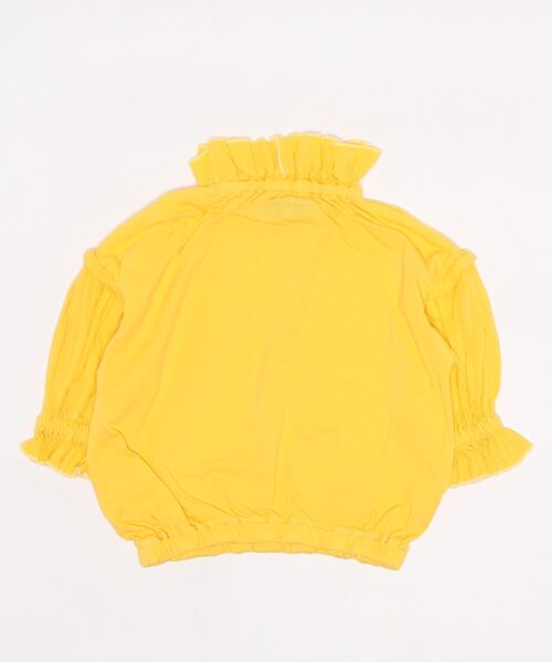 Ocean&Ground（オーシャン&グラウンド）の「フリルカラーバルーンTシャツ（80～140cm）（Tシャツ/カットソー・キッズ・ホワイト/パープル/イエロー/チャコール・90/100/110/120/80/130/95/140）」の5枚目の写真