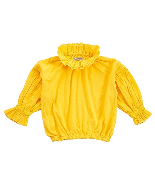 Ocean&Ground（オーシャン&グラウンド）の「フリルカラーバルーンTシャツ（80～140cm）（Tシャツ/カットソー・キッズ・ホワイト/パープル/イエロー/チャコール・90/100/110/120/80/130/95/140）」の4枚目の写真