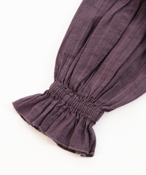 Ocean&Ground（オーシャン&グラウンド）の「フリルカラーバルーンTシャツ（80～140cm）（Tシャツ/カットソー・キッズ・ホワイト/パープル/イエロー/チャコール・90/100/110/120/80/130/95/140）」の13枚目の写真