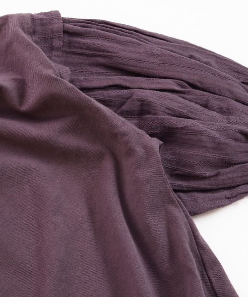 Ocean&Ground（オーシャン&グラウンド）の「フリルカラーバルーンTシャツ（80～140cm）（Tシャツ/カットソー・キッズ・ホワイト/パープル/イエロー/チャコール・90/100/110/120/80/130/95/140）」の15枚目の写真